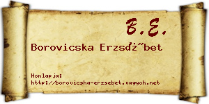 Borovicska Erzsébet névjegykártya